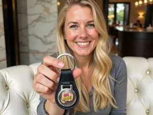 Custom Leather Keychains High-End Drift Force End